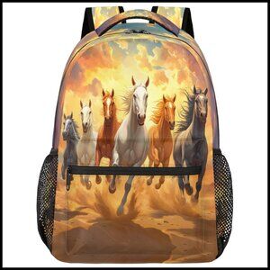 Lightweight Polyester Backpack with Adjustable Straps for School Sports Travel